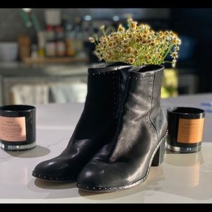 Rag & Bone Black Studded Boots